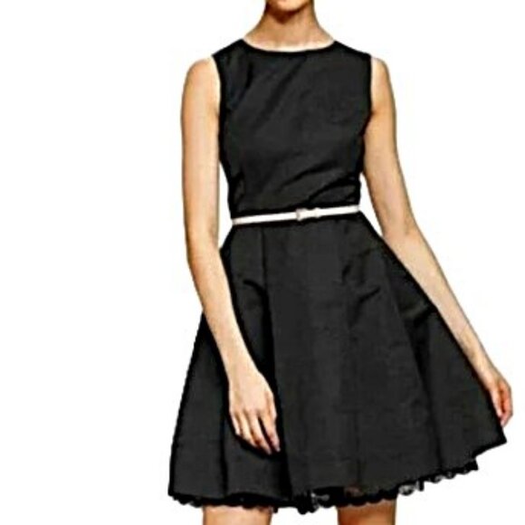 Jason Wu Dress Cocktail Black Silver Sequins Scalloped Lace Lining Women’s Small - Picture 1 of 16
